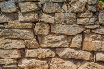 stone wall as a natural field background