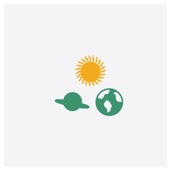 Revolution concept 2 colored icon. Isolated orange and green Revolution vector symbol design. Can be used for web and mobile UI/UX
