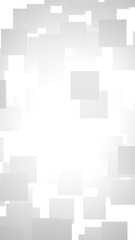 White abstract background. Misty backdrop with grey squares. 3D illustration