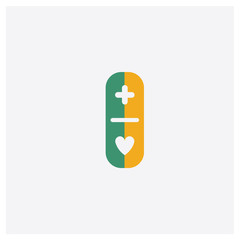 Capsule concept 2 colored icon. Isolated orange and green Capsule vector symbol design. Can be used for web and mobile UI/UX