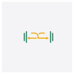 Resize concept 2 colored icon. Isolated orange and green Resize vector symbol design. Can be used for web and mobile UI/UX