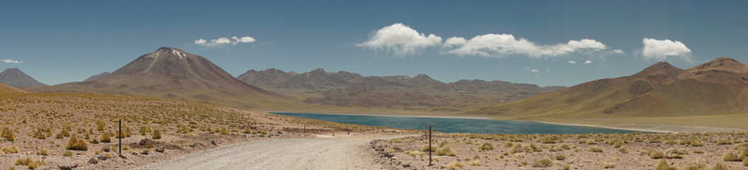 Surroundings and way to Miscanti Lagoon. Flamingos National Reserve Conaf. San Pedro de Atacama, Antofagasta - Chile. Desert. Andes Range & Route 23.