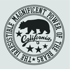 California graphic design vector art