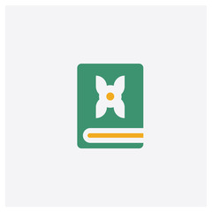 Law book concept 2 colored icon. Isolated orange and green Law book vector symbol design. Can be used for web and mobile UI/UX