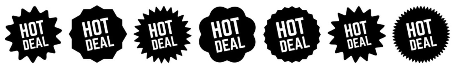 Hot Deal Tag Black | Icon | Sticker | Deal Label | Variations