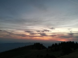 beautiful sunset with colorfully clouds 