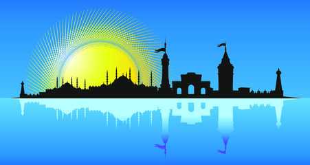 istanbul graphic design vector art