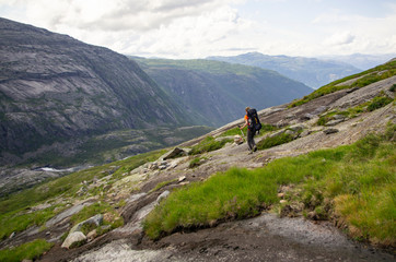 Fototapeta premium Randonneuse en Hardangervidda