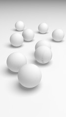 White abstract background. Lowpoly backdrop. Crumpled paper. 3D illustration