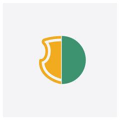 Fototapeta premium Internet concept 2 colored icon. Isolated orange and green Internet vector symbol design. Can be used for web and mobile UI/UX