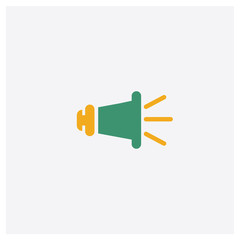 Volume concept 2 colored icon. Isolated orange and green Volume vector symbol design. Can be used for web and mobile UI/UX