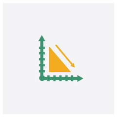Spike concept 2 colored icon. Isolated orange and green Spike vector symbol design. Can be used for web and mobile UI/UX