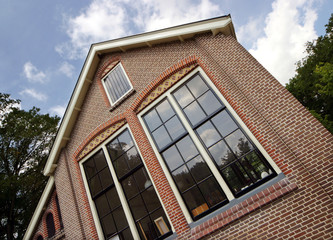 Old historic schoolbuilding. Boschoord. Maatschappij van Weldadigheid Frederiksoord Drenthe Netherlands