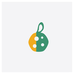 Sponge concept 2 colored icon. Isolated orange and green Sponge vector symbol design. Can be used for web and mobile UI/UX