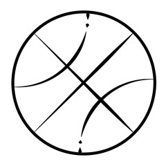 Basketball ball icon vector illustration