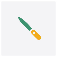 Nail File concept 2 colored icon. Isolated orange and green Nail File vector symbol design. Can be used for web and mobile UI/UX
