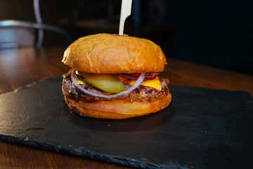 homemade Burger with beef Patty