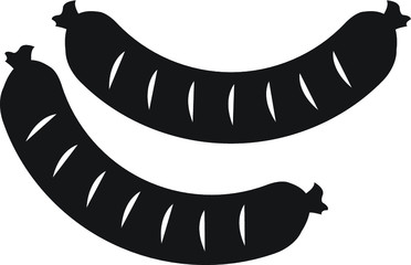 Barbecue sausage vector icon