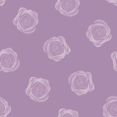 seamless pattern of gray roses. 3d illustration