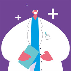 man doctor standing, medical staff