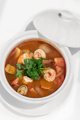thai tom yum kung spicy and sour shrimp soup