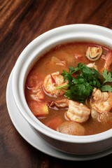 thai tom yum kung spicy and sour shrimp soup