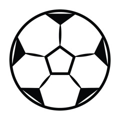 Fototapeta premium Soccer ball or football flat vector icon
