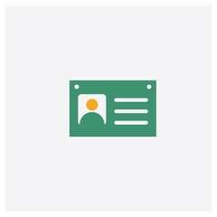 User concept 2 colored icon. Isolated orange and green User vector symbol design. Can be used for web and mobile UI/UX