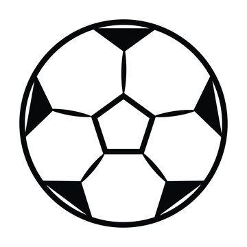 Soccer ball or football flat vector icon