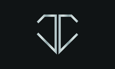Diamond Shaped Letter C or Letter CC Iconic Logo Design, logo design for Jewelry Company Store.