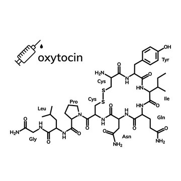 Oxytocin chemical formula, hormone of love