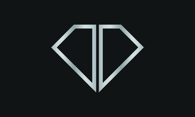 Diamond Shaped Letter D or Letter DD Iconic Logo Design, logo design for Jewelry Company Store.