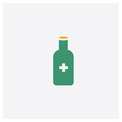 Antiseptic concept 2 colored icon. Isolated orange and green Antiseptic vector symbol design. Can be used for web and mobile UI/UX