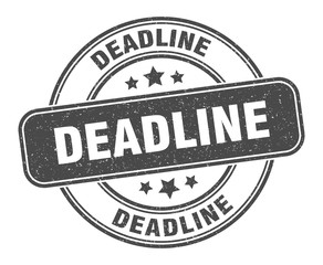 deadline stamp. deadline label. round grunge sign