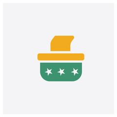 Tissue concept 2 colored icon. Isolated orange and green Tissue vector symbol design. Can be used for web and mobile UI/UX