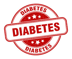 diabetes stamp. diabetes round grunge sign. label