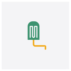 Tampon concept 2 colored icon. Isolated orange and green Tampon vector symbol design. Can be used for web and mobile UI/UX