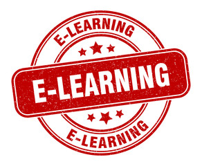 e-learning stamp. e-learning label. round grunge sign
