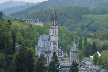 park in lourdes, france.
