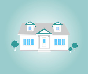 vector illustration of modern House