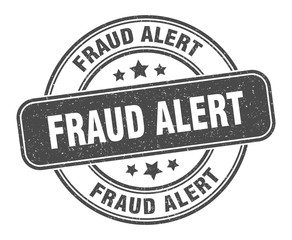fraud alert stamp. fraud alert label. round grunge sign