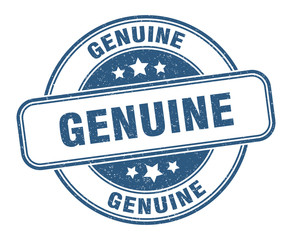 genuine stamp. genuine round grunge sign. label