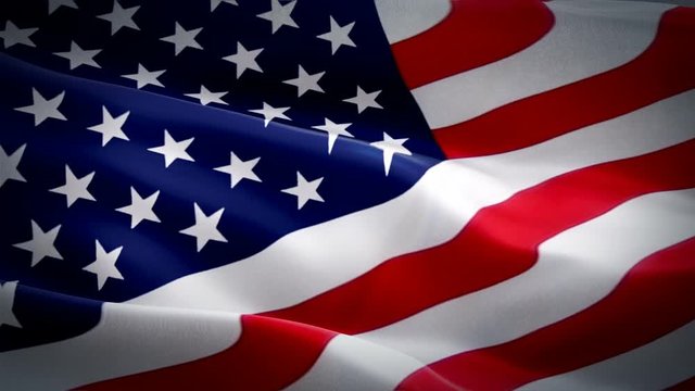 US flag video waving in wind. Waving Flag United States Of America. USA flag for Independence Day, 4th of july US American Flag Waving 1080p Full HD footage. USA America country flags video news
