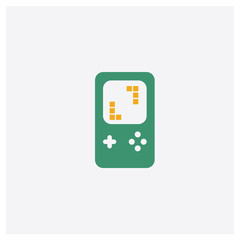 Game concept 2 colored icon. Isolated orange and green Game vector symbol design. Can be used for web and mobile UI/UX