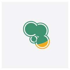 Game center concept 2 colored icon. Isolated orange and green Game center vector symbol design. Can be used for web and mobile UI/UX