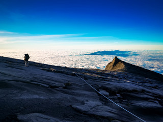 Scenery near peak of Mount Kinanbalu aka Akinabalu in state of Sabah Malaysia Asia
