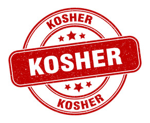 kosher stamp. kosher label. round grunge sign