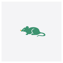 Mouse concept 2 colored icon. Isolated orange and green Mouse vector symbol design. Can be used for web and mobile UI/UX