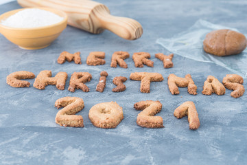 Christmas cookies 2021 of gingerbread