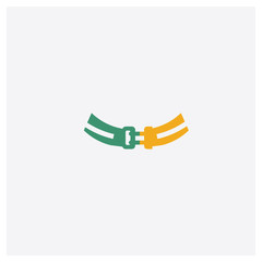 Athletic Strap concept 2 colored icon. Isolated orange and green Athletic Strap vector symbol design. Can be used for web and mobile UI/UX